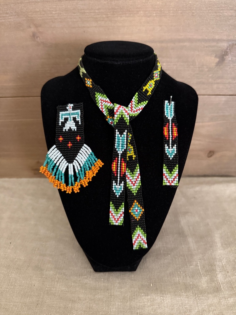 VTG | Native American Handmade Multicolor Seed Jewelry Pieces